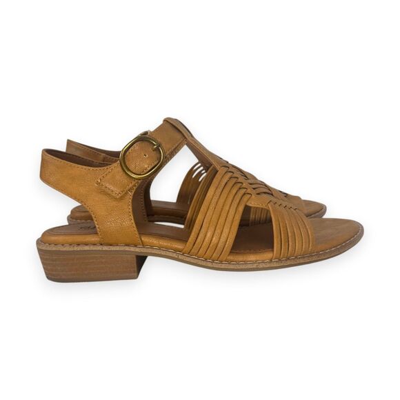 Eurosoft Shoes - Comfort Sandals Eurosoft 8.5 Tan Strappy Block Heel Naidley New